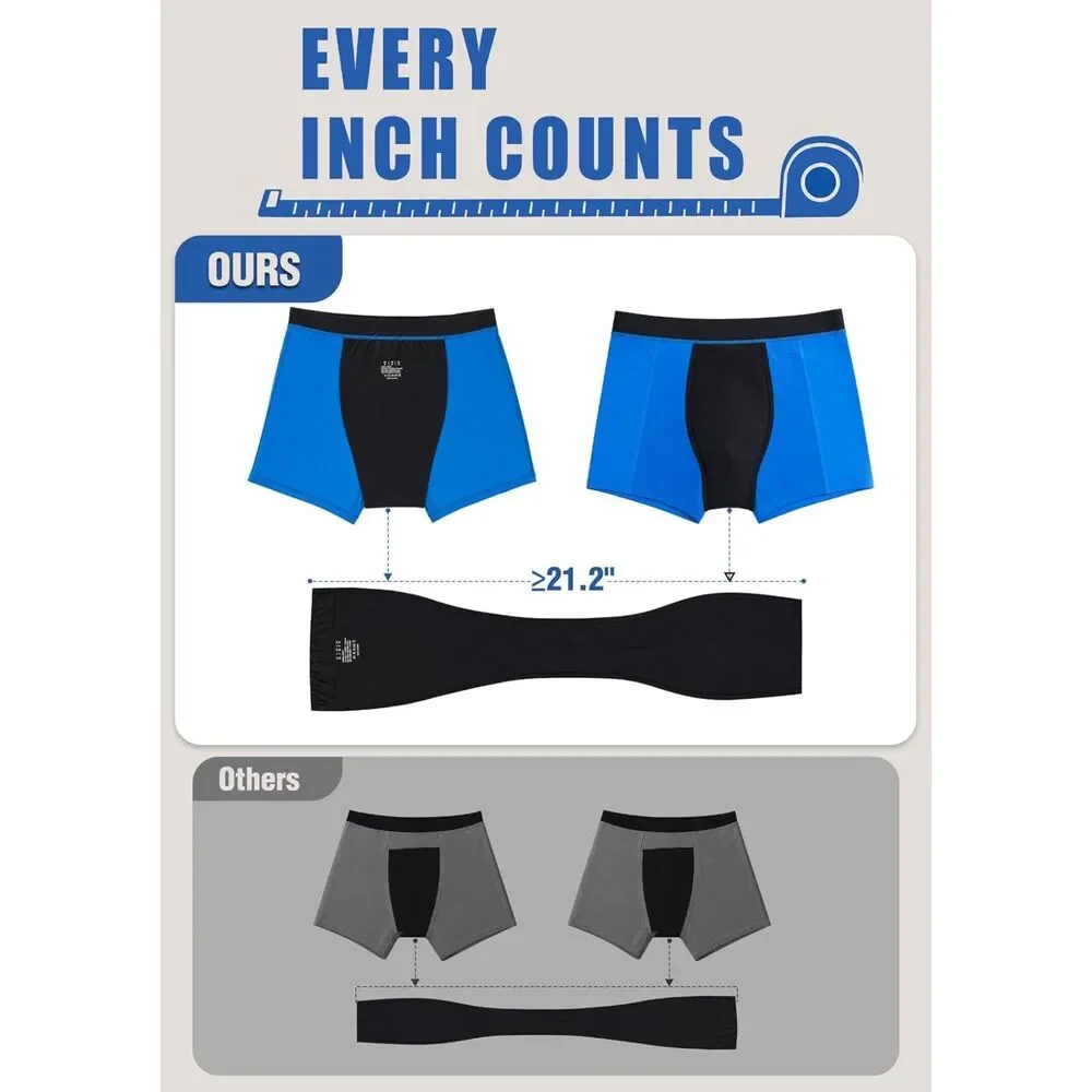 Men's Heavy-Duty Multi-Layer Boxer Briefs Size Medium 5-Pack